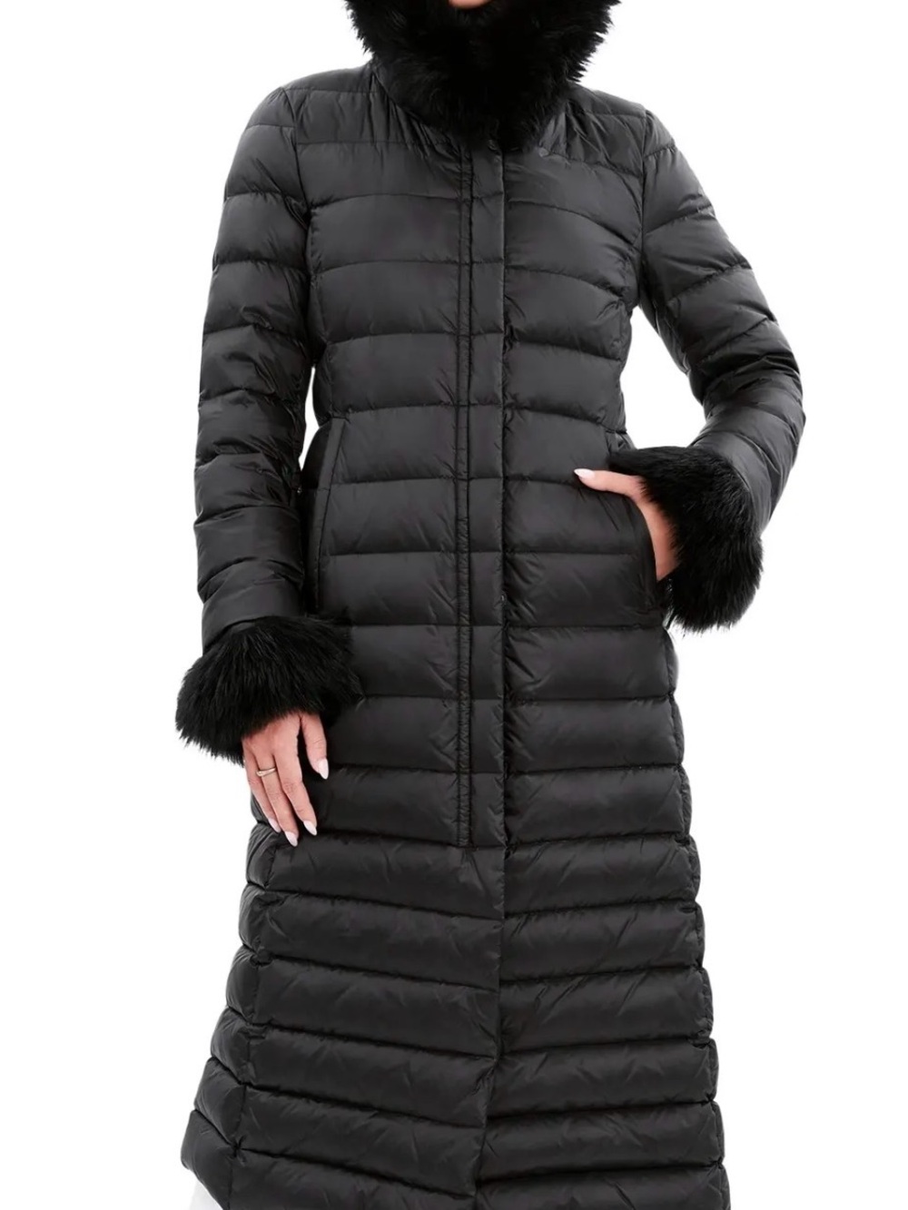 Dawn Levy Lexie Puffer Coat with Shearling Trim - Picture 4 of 6